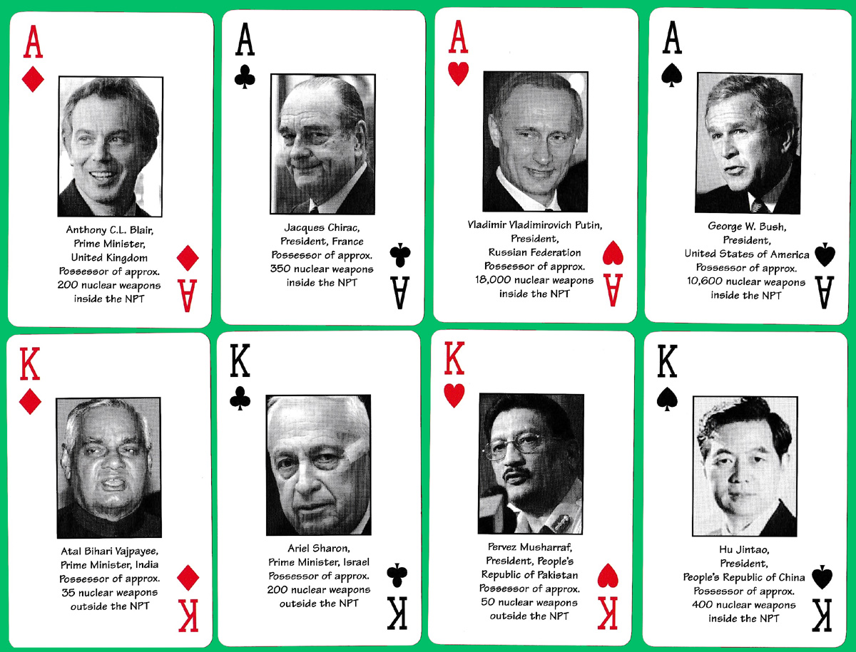 Greenpeace anti-nuclear playing cards, 2003