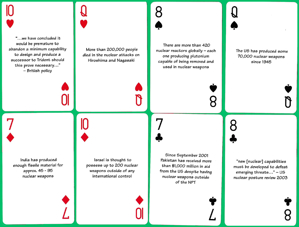 Greenpeace anti-nuclear playing cards, 2003