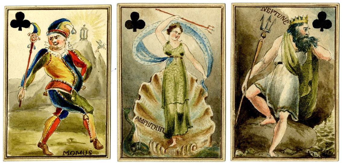 Handmade playing cards depicting “heathen divinities” early 18th century. © The Trustees of the British Museum