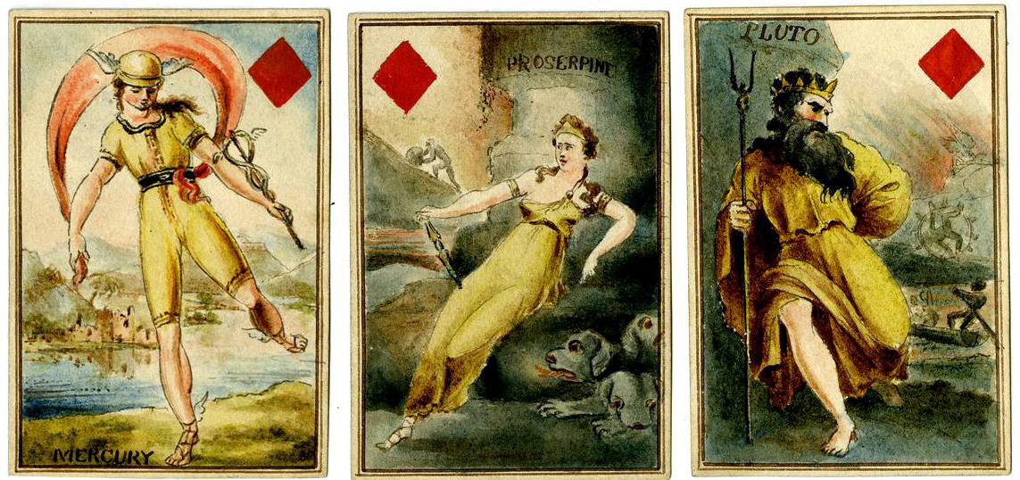 Handmade playing cards depicting “heathen divinities” early 18th century. © The Trustees of the British Museum