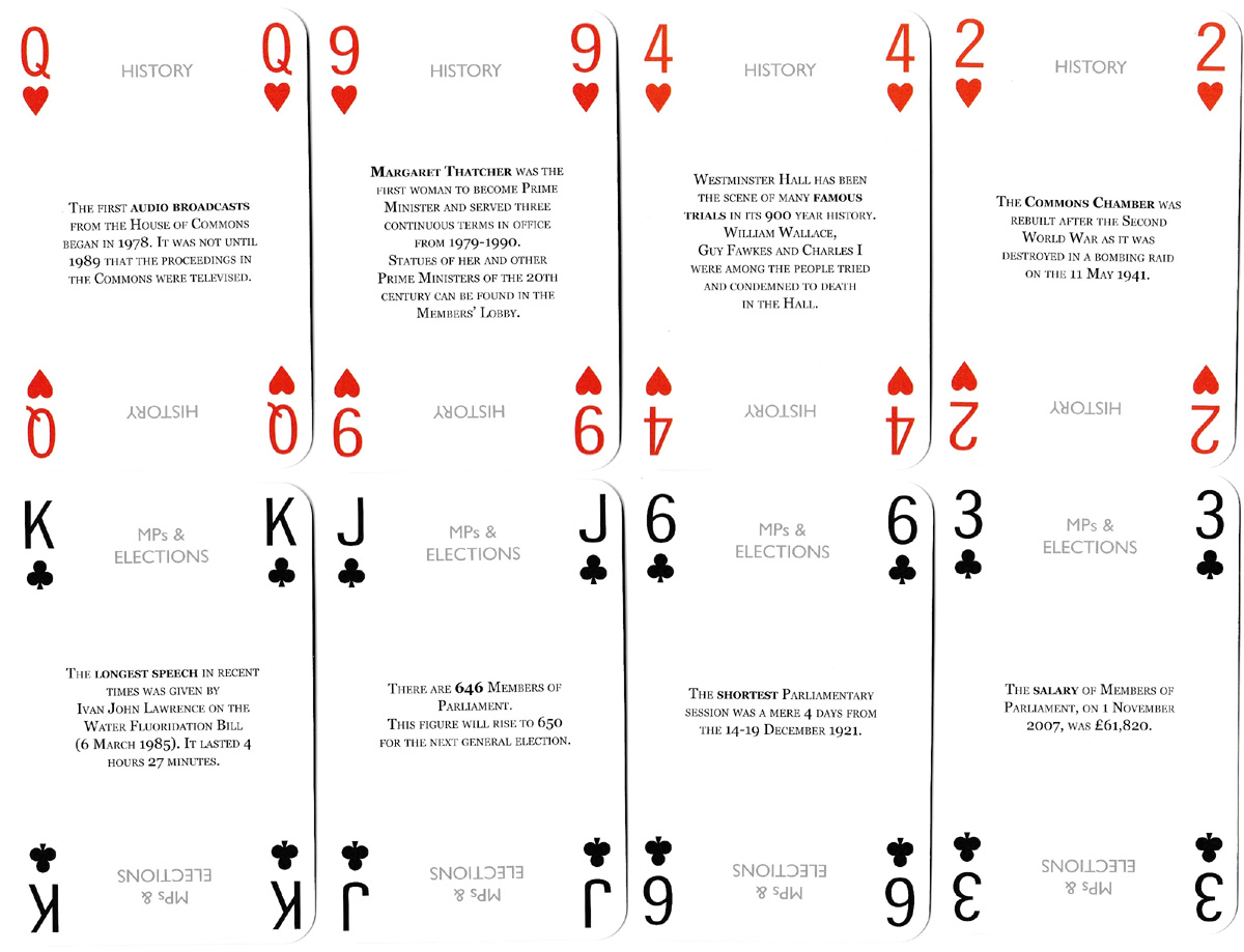 House of Commons Playing Cards — The World of Playing Cards