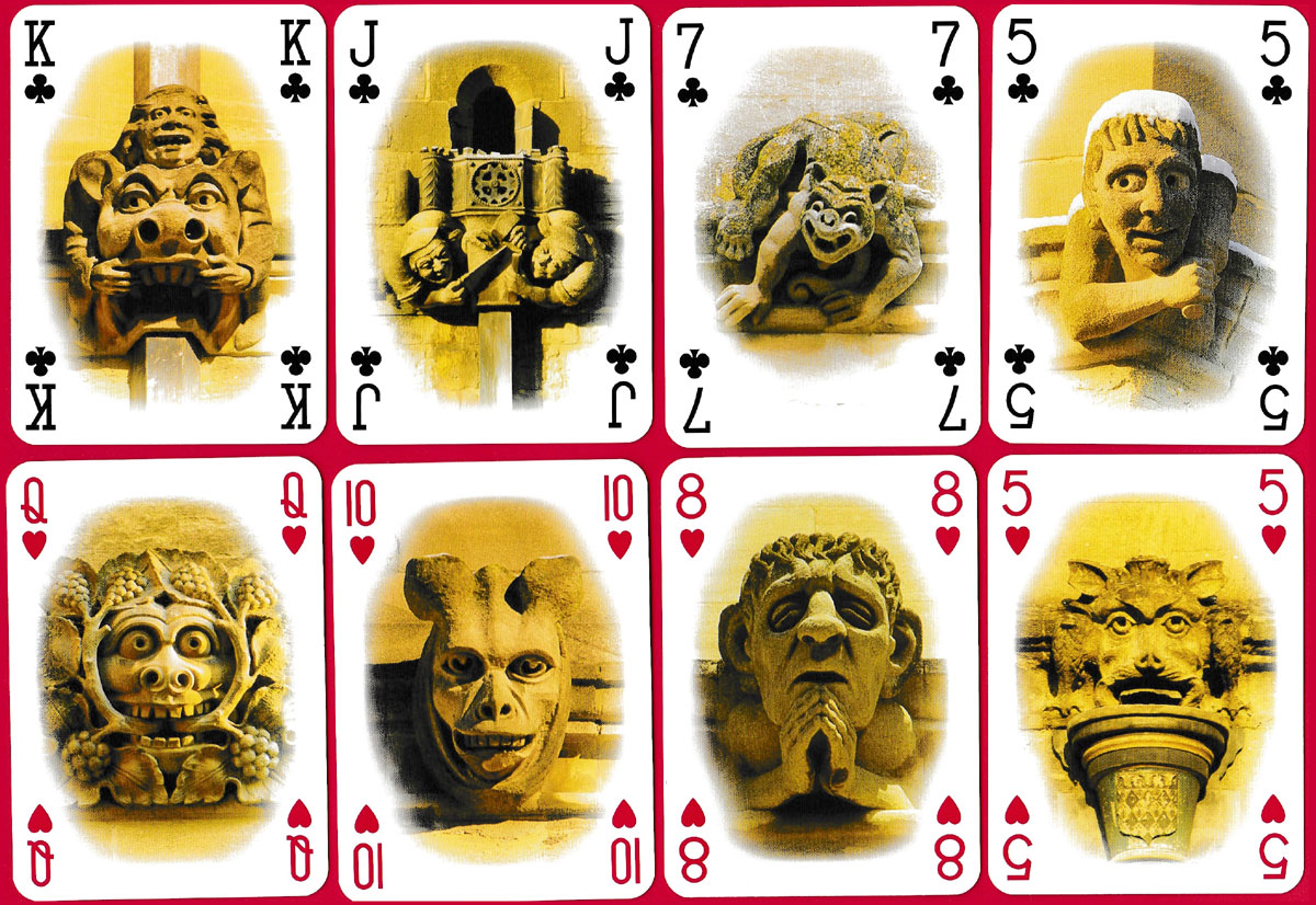 Oxford Gargoyles souvenir playing cards published by Chris Donaghue Photography, Oxford, UK