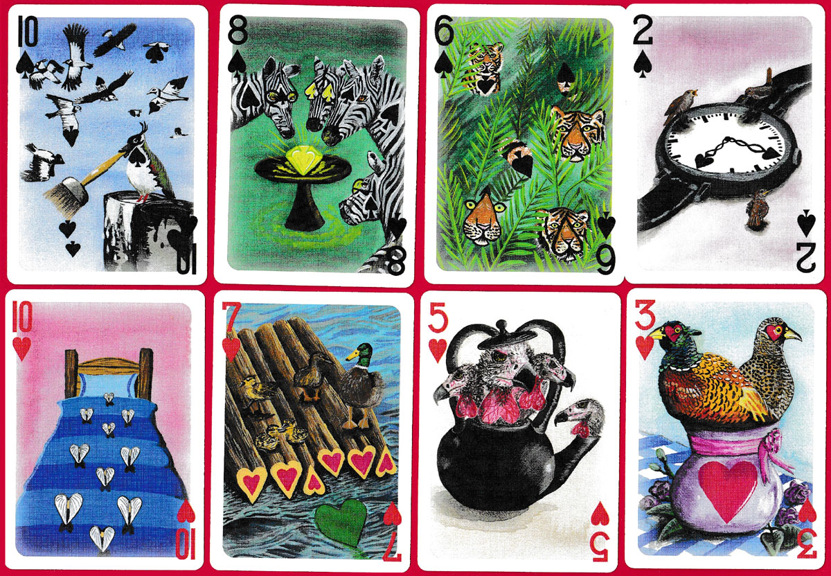 A Bouquet of Pheasants playing cards produced by Jennifer Gaudion, United Kingdom, 2019