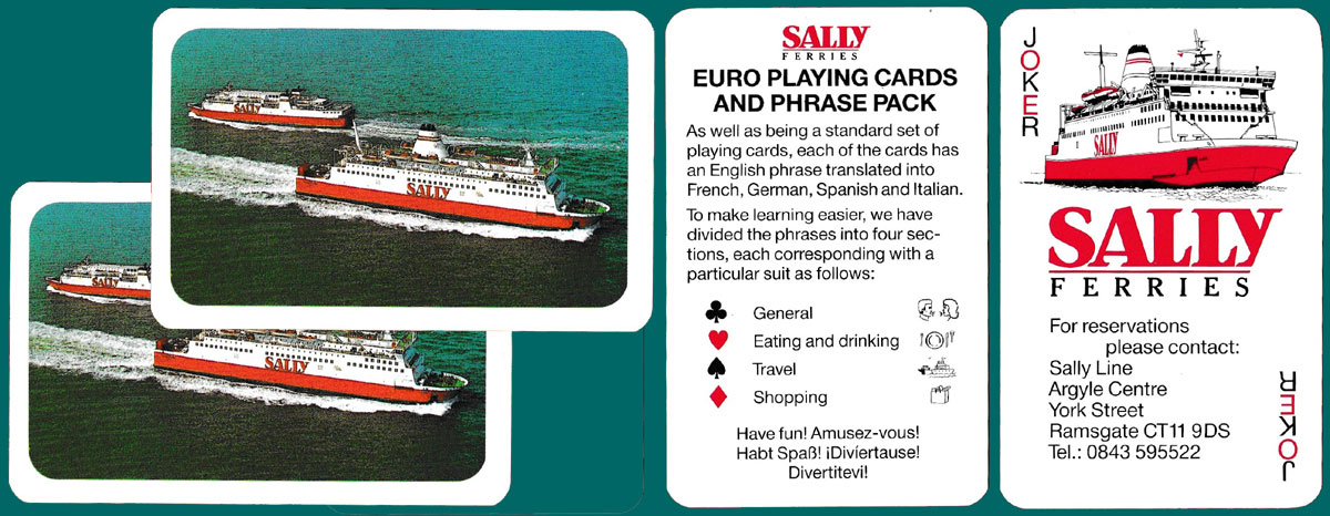 Sally Ferries playing cards and phrase pack, United Kingdom