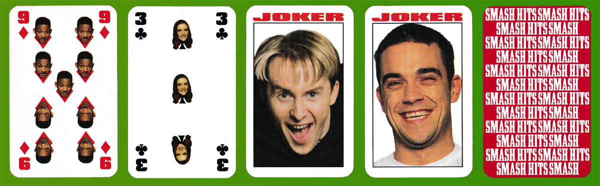 Smash Hits playing cards,issued June 16, 1999. Maker unknown