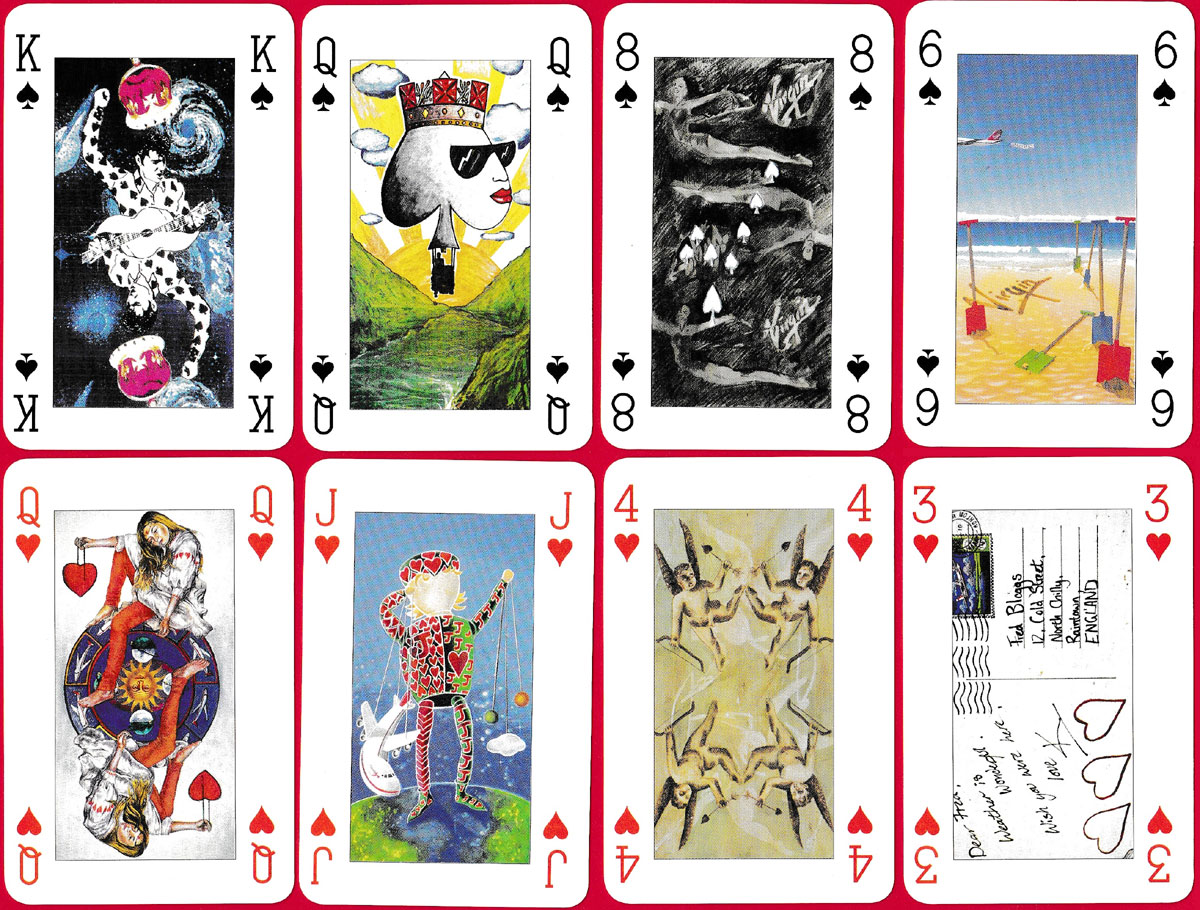 The Winning Hand playing cards with artwork from many collaborating artists, United Kingdom, 1993