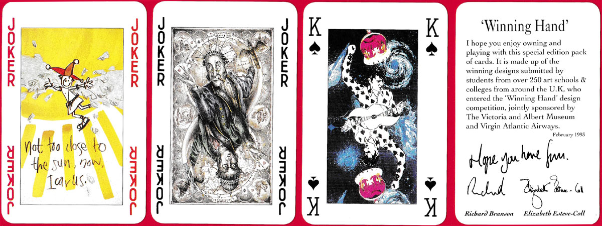 The Winning Hand playing cards with artwork from many collaborating artists, United Kingdom, 1993