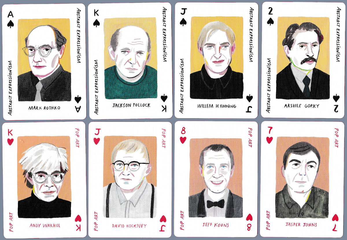 Art Genius playing cards published by Laurence King Publishing Ltd, London, 2018