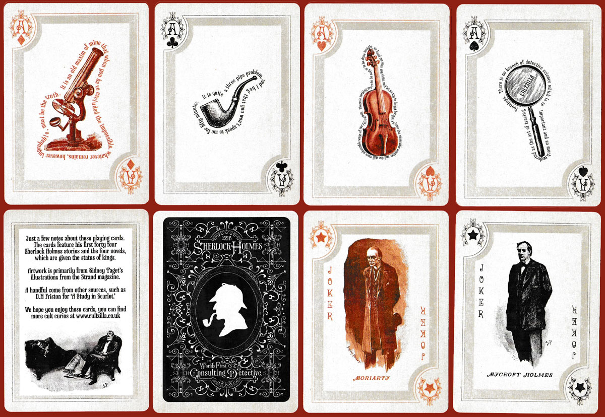 Sherlock Holmes illustrated playing cards — The World of Playing Cards