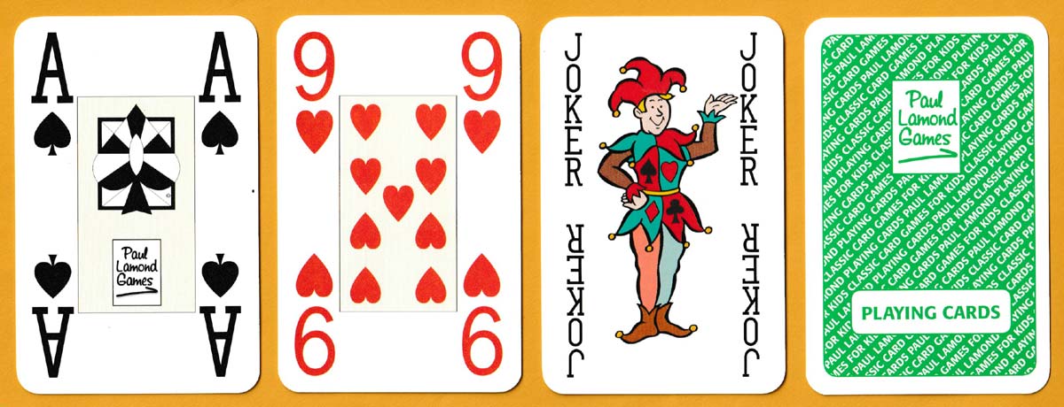 Classic Card Games for Kids playing cards published by Paul Lamond Games, London, UK, 2002