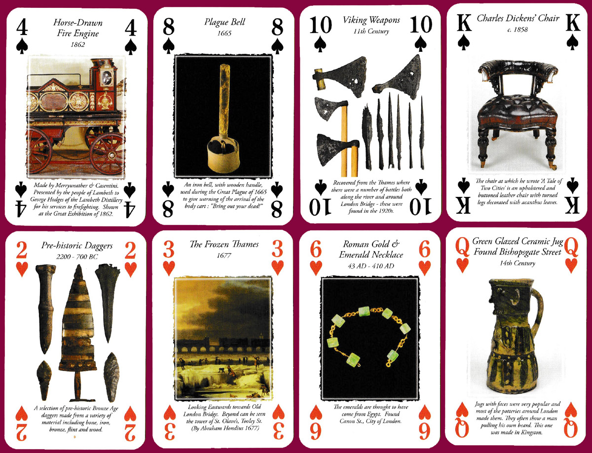 History of London playing cards published by the Heritage Playing Card Company in 2009