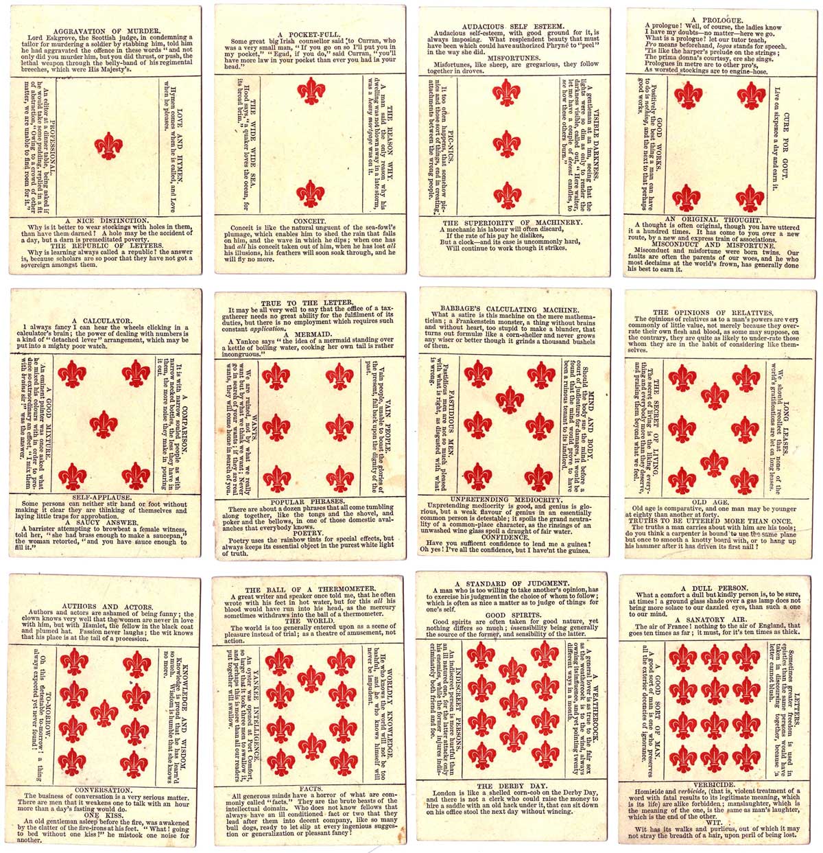 Laughing Made Easy card game published by D. Ogilvy, London, c.1875. © The Trustees of the British Museum