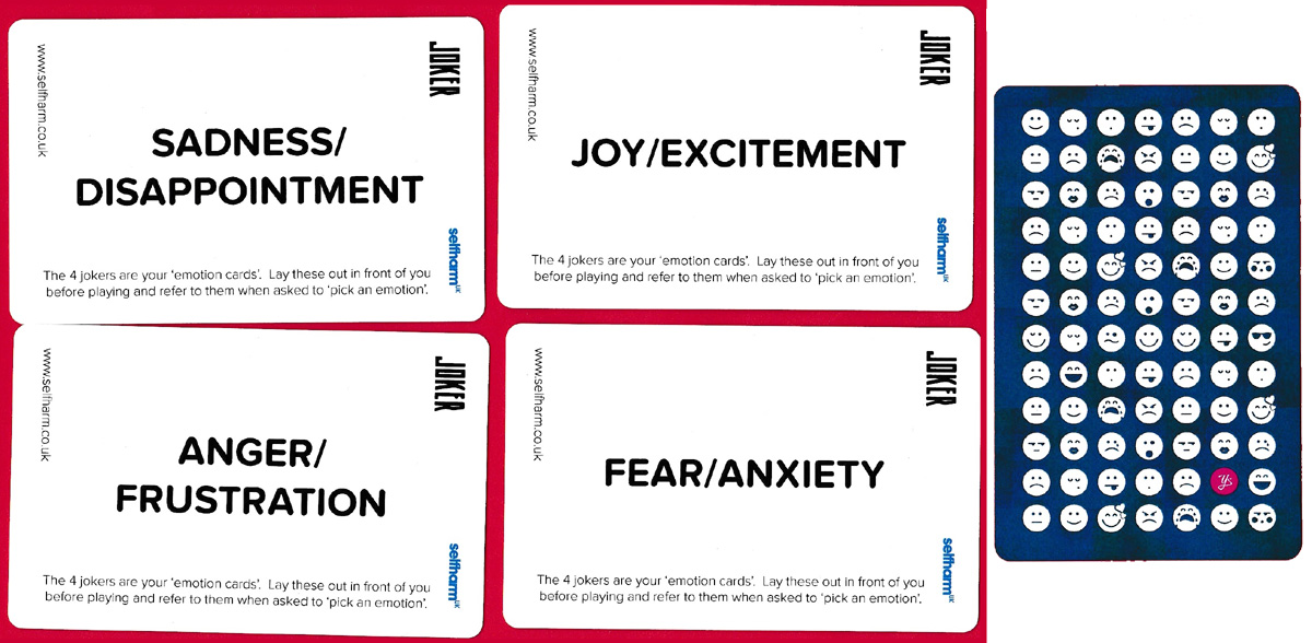 Talking about emotions playing cards published by Youthscape, UK