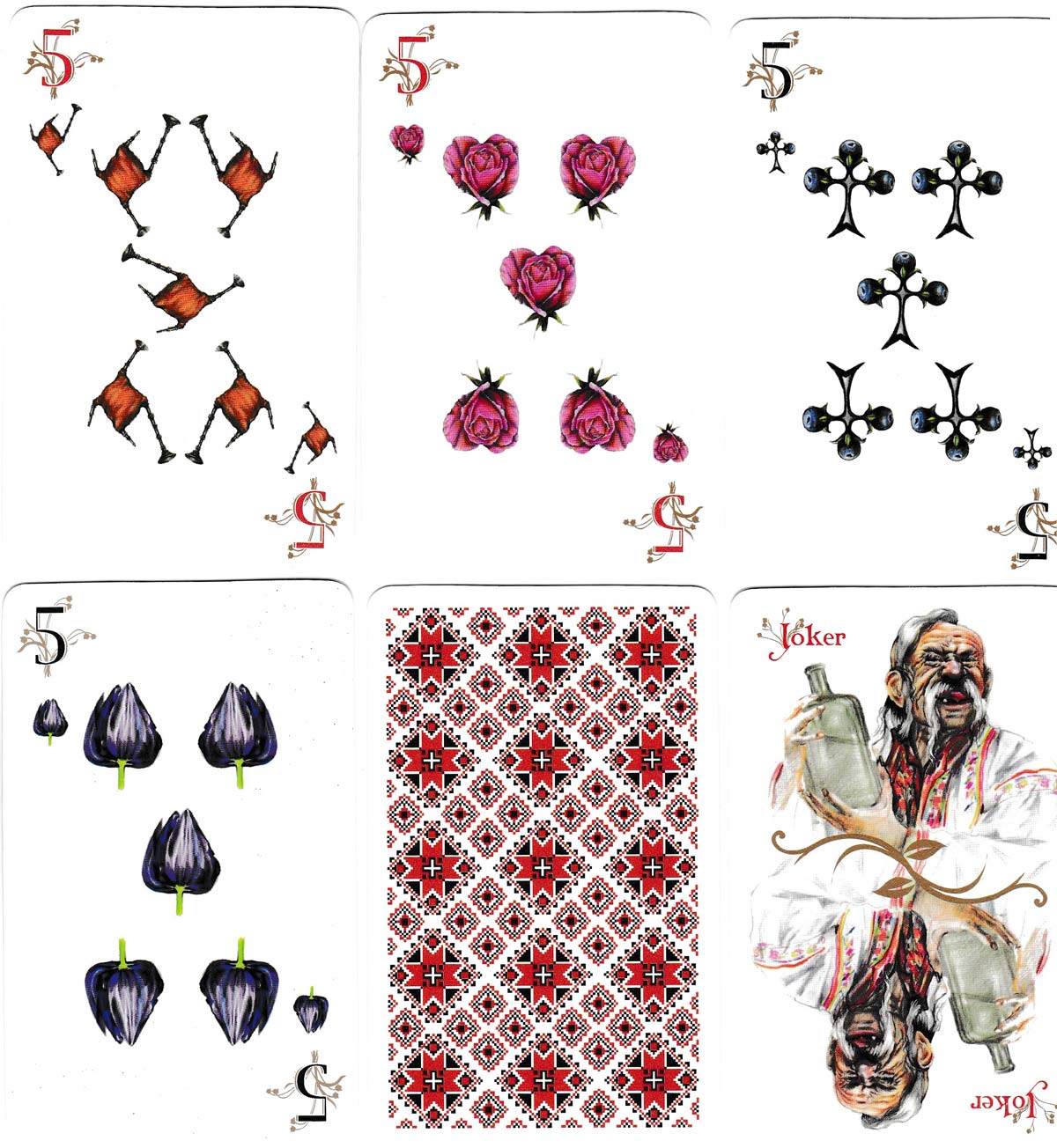 Ukrainian souvenir playing cards designed by Andrii Letn’ov, c.2012