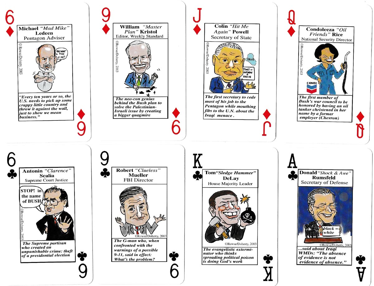 “The Bush House of Cards” with artwork by John G. Doherty, 2004