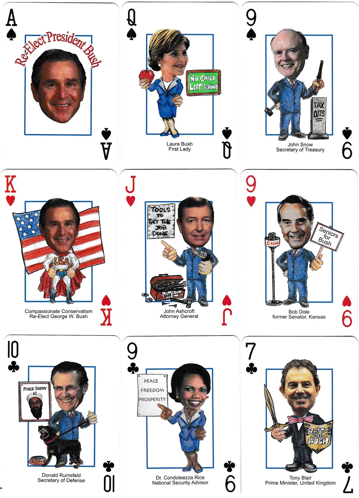 george bush playing cards