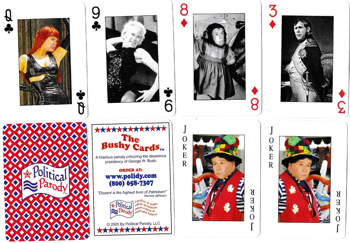 “The Bushy Cards” published by Political Parody LLC, USA, 2005