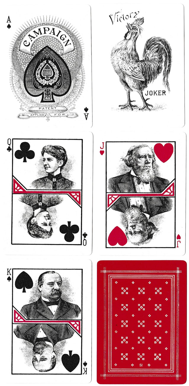 facsimile of 1888 Grover Cleveland Presidential Campaign Playing Cards