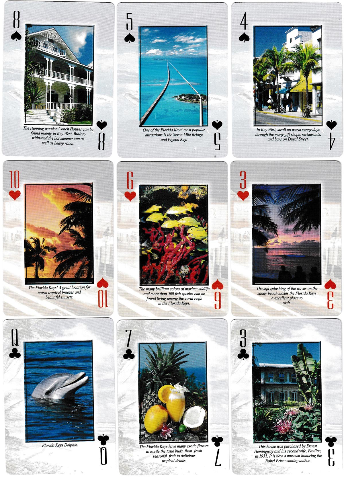 Key West and the Florida Keys playing cards with photography by Werner J. Bertsch and Larry Lipsky, published by Pro Publishing Inc.,  2009