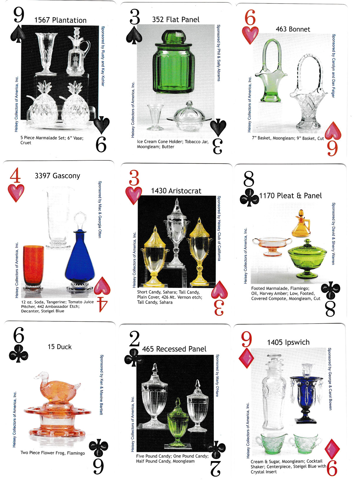 Heisey Glass Museum playing cards, USA, 2006