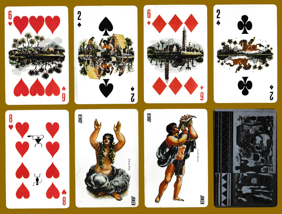 The Times of Kamehameha The Great playing cards designed by Joseph Feher