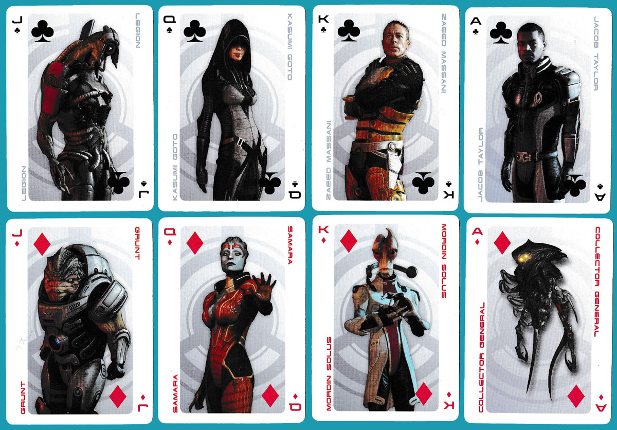 Mass Effect playing cards published by Dark Horse Deluxe, USA, 2012