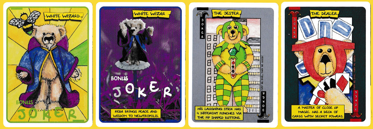 Newtropolis and the Fantastic Fur: Heroes vs. Villains playing cards illustrated by Peter Wood and published via Kickstarter by Newts Games, 2015