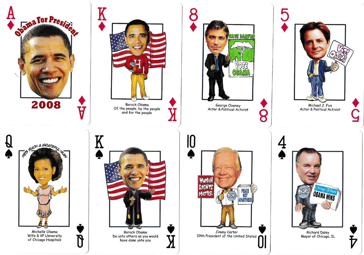 Obama Presidential playing cards by Parody Productions LLC of Cincinnati, Ohio, 2007