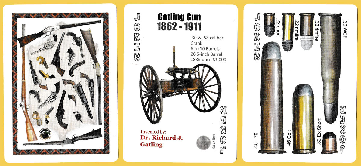 Old West Guns playing cards created by Gun Channels, USA, 2018