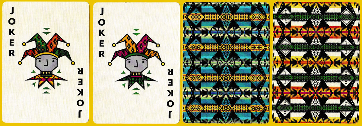 Pendleton playing cards inspired by indigenous American artwork, USA, 2019