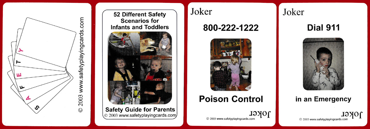 Safety playing cards published by safetyplayingcards.com, USA, 2003