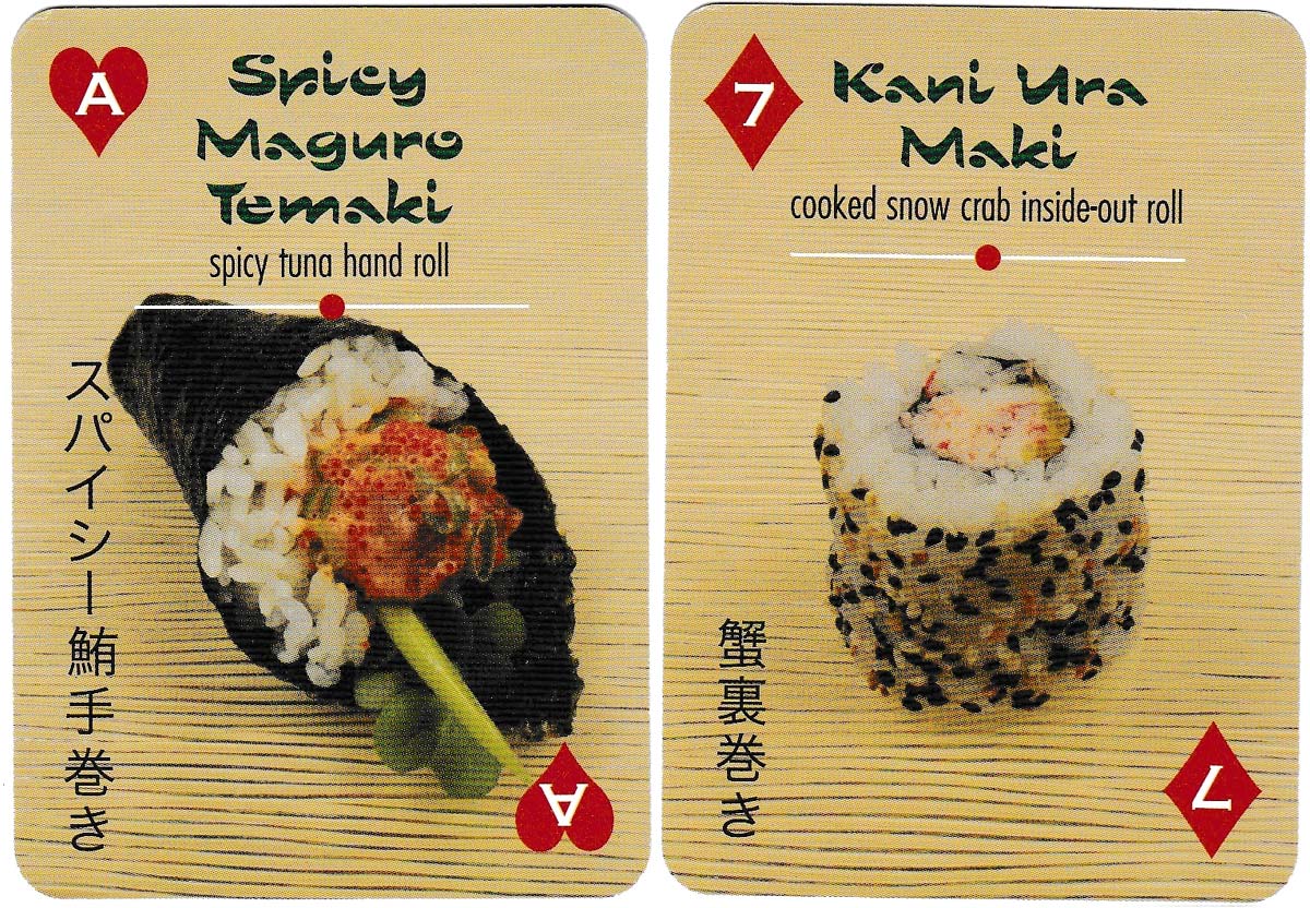 Sushi playing cards produced by Inkstone Design Inc. of Missoula, Montana, 2004