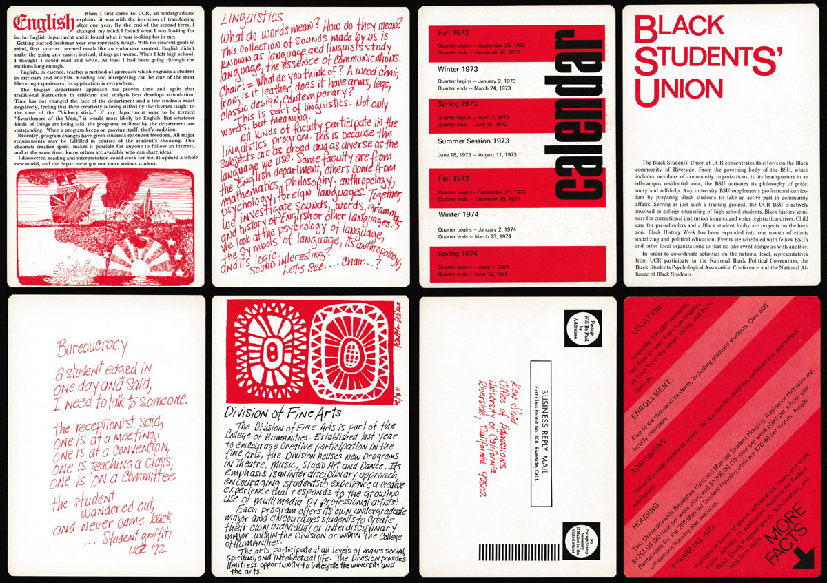 the UCR Deck published by the University of California/Riverside, CA, USA, c1972