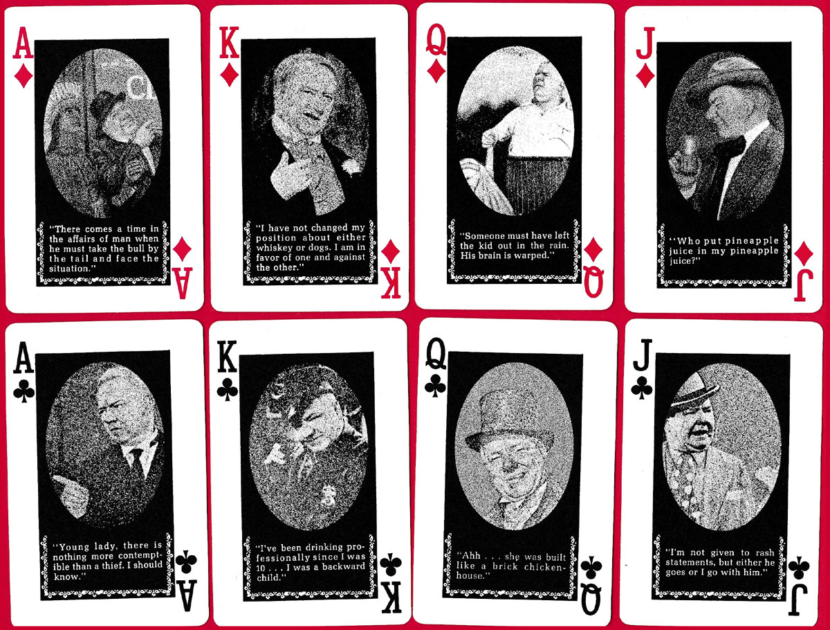 W.C. Fields Commemorative playing cards, USA, 1972