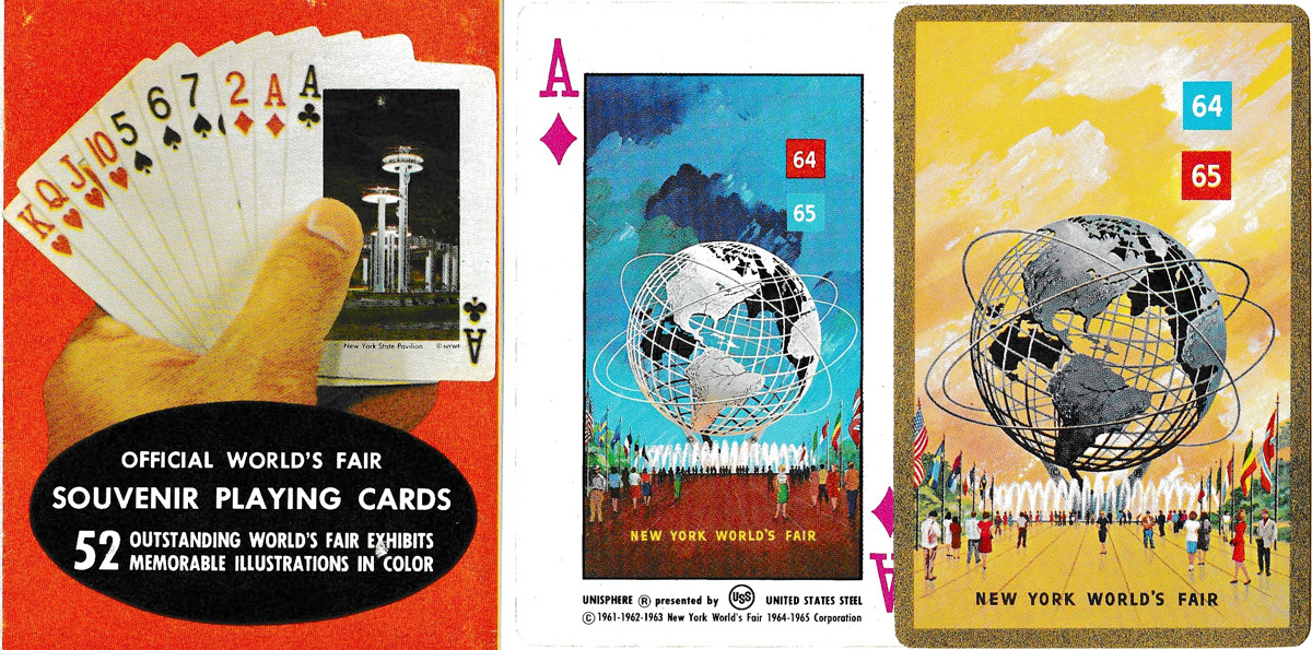 Official World S Fair Souvenir USA 1964 6 The World Of Playing Cards   Official World Fair 0 