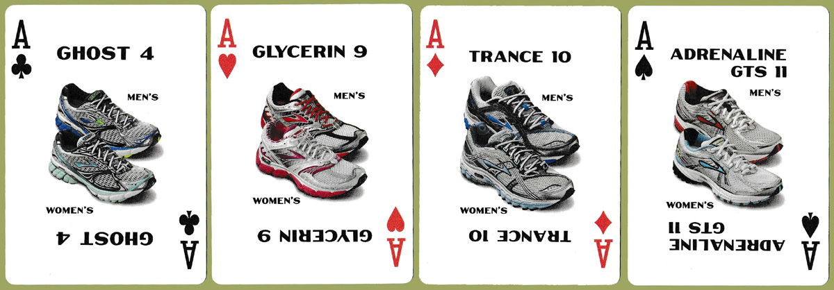 Brooks dna playing cards produced by Gemaco for Brooks running shoes