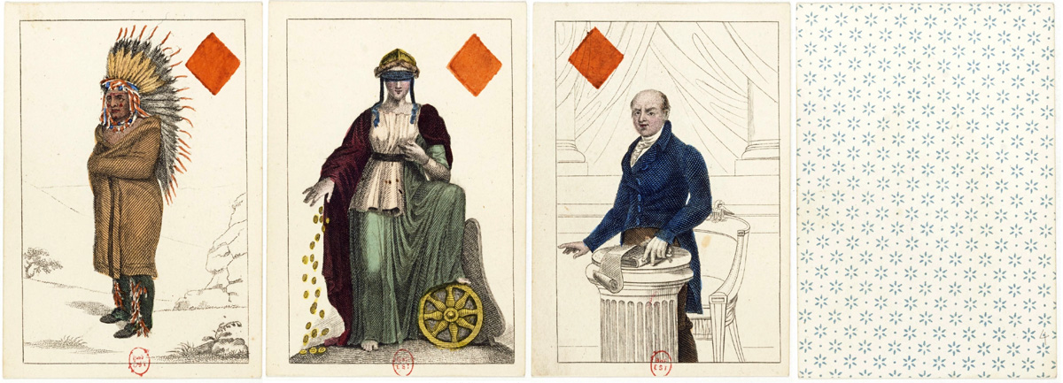 Seminole Wars deck by J. Y. Humphreys, Philadelphia, c.1819. Source gallica.bnf.fr / BnF