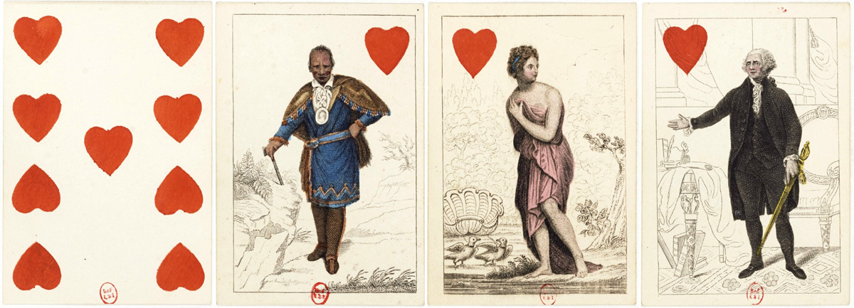 Seminole Wars deck by J. Y. Humphreys, Philadelphia, c.1819. Source gallica.bnf.fr / BnF