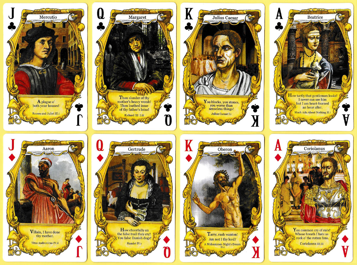 ‘Shakespeare playing cards: Insults’ published by Prospero Art, USA, 2005