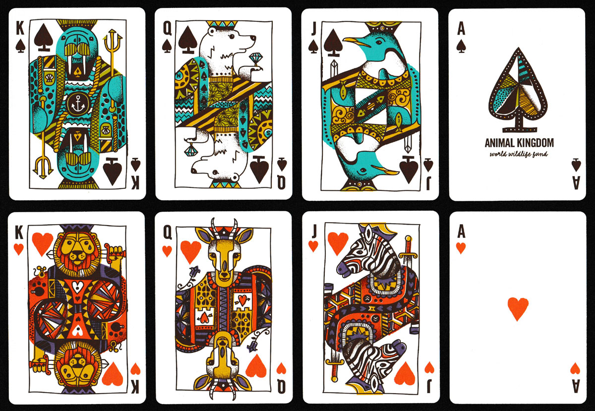 Animal Kingdom playing card created by Hatch Design, San Francisco, CA, USA. Published by Theory11, USA, 2012