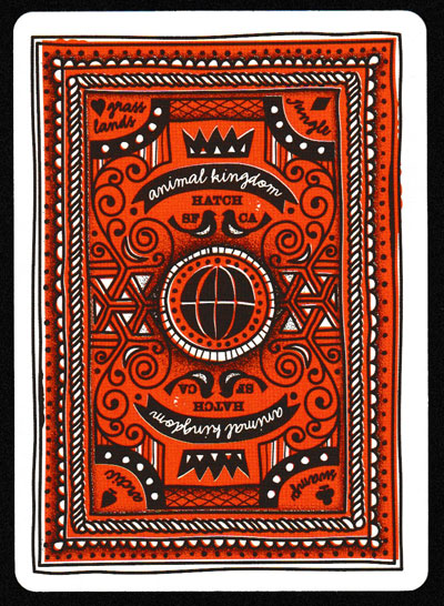 Animal Kingdom playing card created by Hatch Design, San Francisco, CA, USA. Published by Theory11, USA, 2012