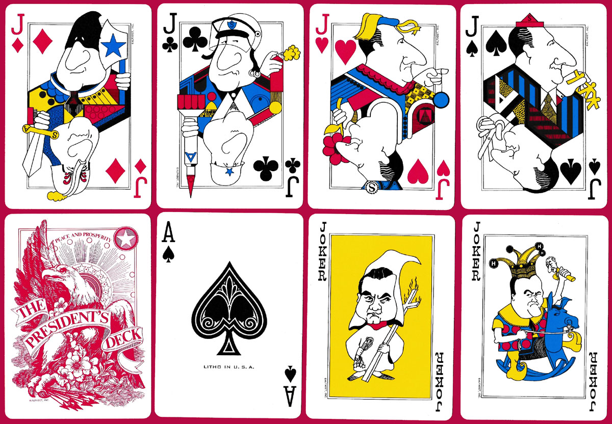 The President’s deck published by Alfabet, Inc. of Portland, Oregon and printed by the United States Playing Card Company in 1972