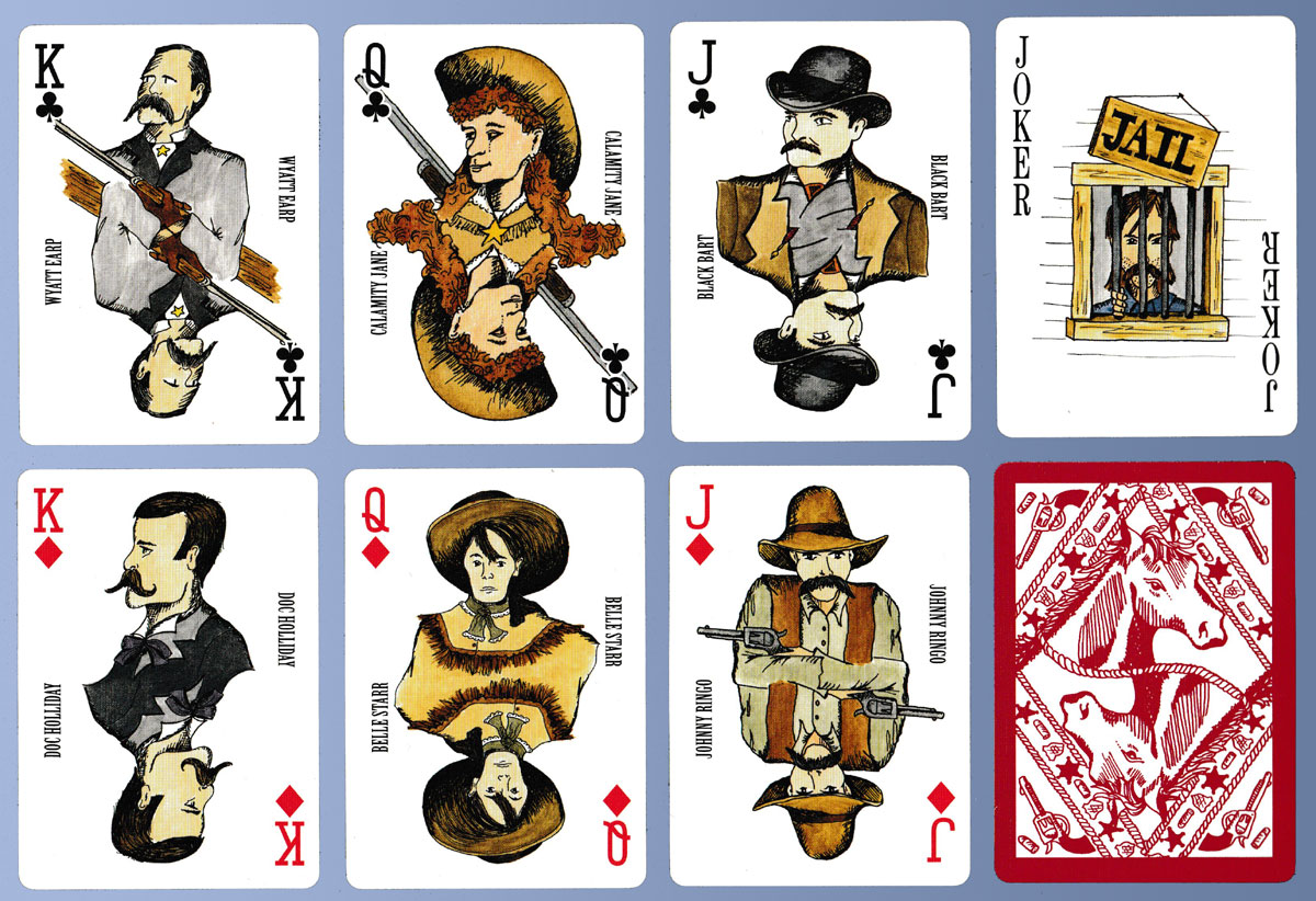 Wild West playing cards made by USPC Co. for Fashionwest Accessories, USA, 2003