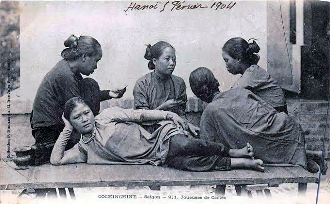 Vietnamese card players, 1904