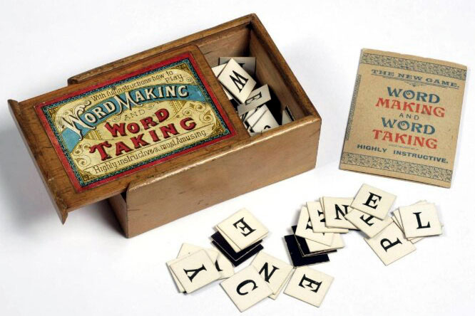 “Word Making & Word Taking” by Jaques and Son, from the V & A Collection described as 1900 - 1925