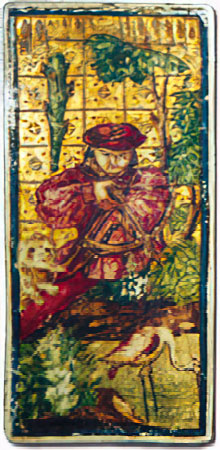 Hand-painted playing card, 15th century
Image by kind permission of the Worshipful Company of Makers of Playing Cards Collection