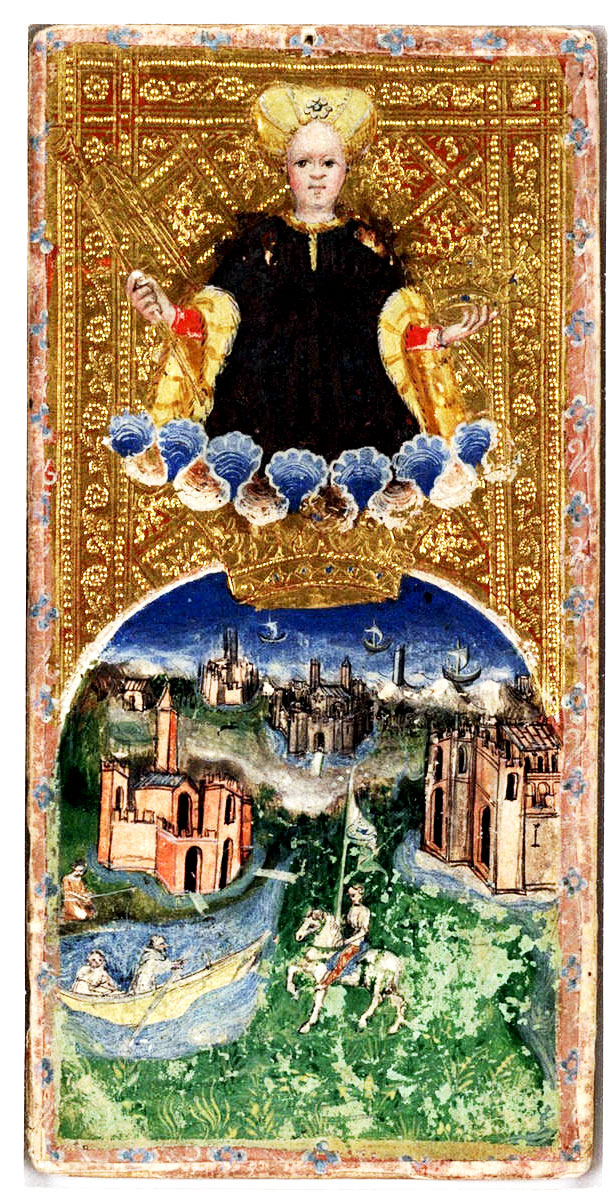 Visconti di Modrone tarocchi card, first half of fifteenth century. Cary-Yale collection.