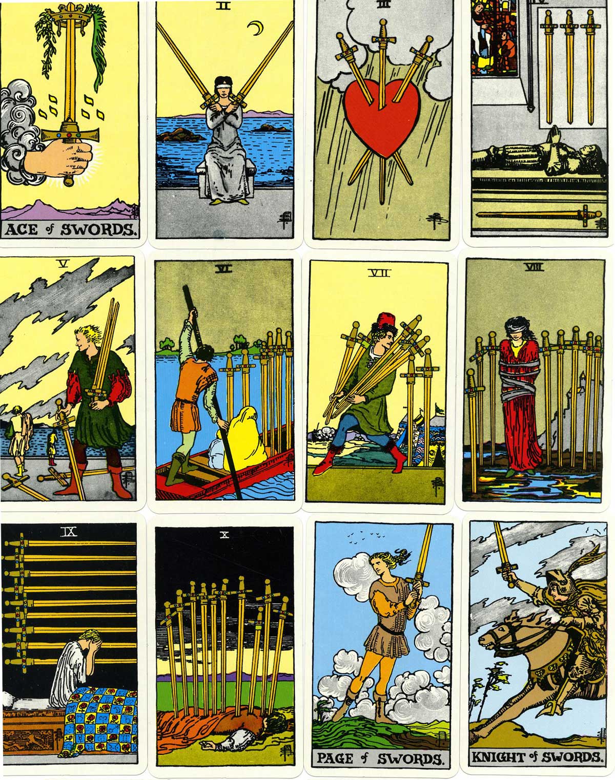 Recoloured version of the Rider/Waite/Smith tarot produced by Frankie Albano, 1968. © The Trustees of the British Museum