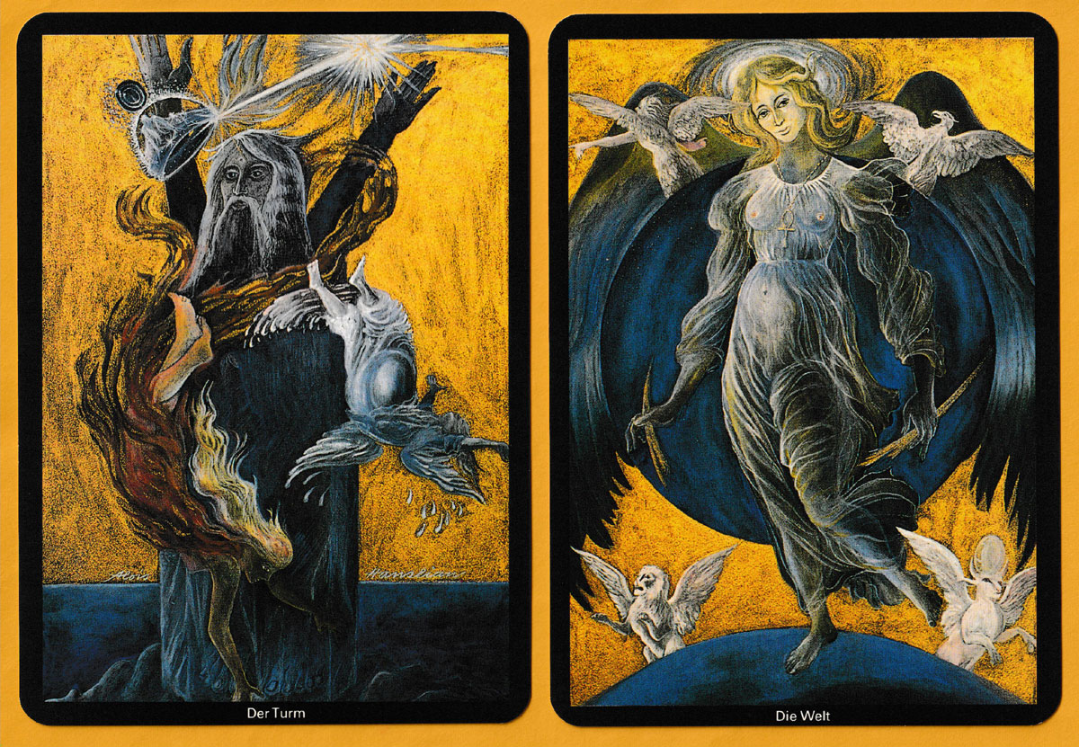 Engel-Tarot designed by Alois Hanslian, published by Aquamarin Verlag, Grafing, Germany, 1987