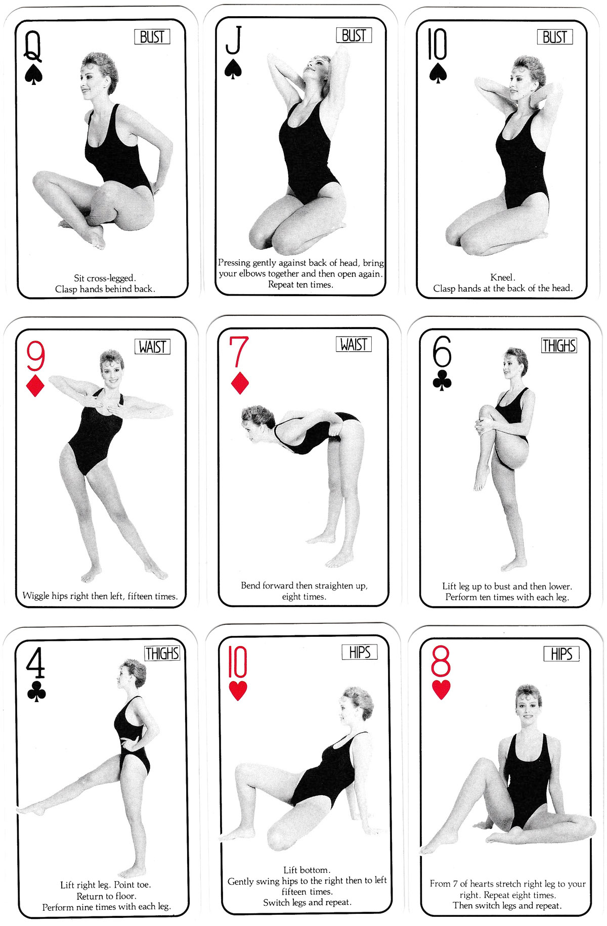 “Shape Up” playing cards published by Figure Dynamics in 1985